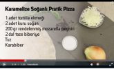 Karamelize Soğanlı Pratik Pizza