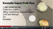 Karamelize Soğanlı Pratik Pizza