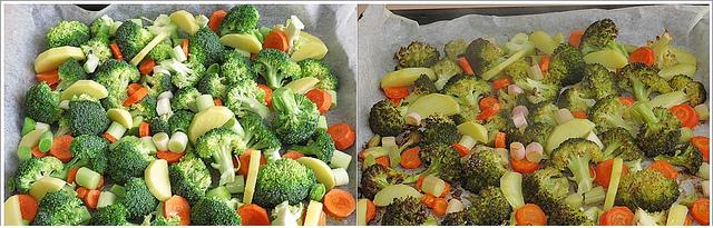 fırında brokolü ve sebze kızartması